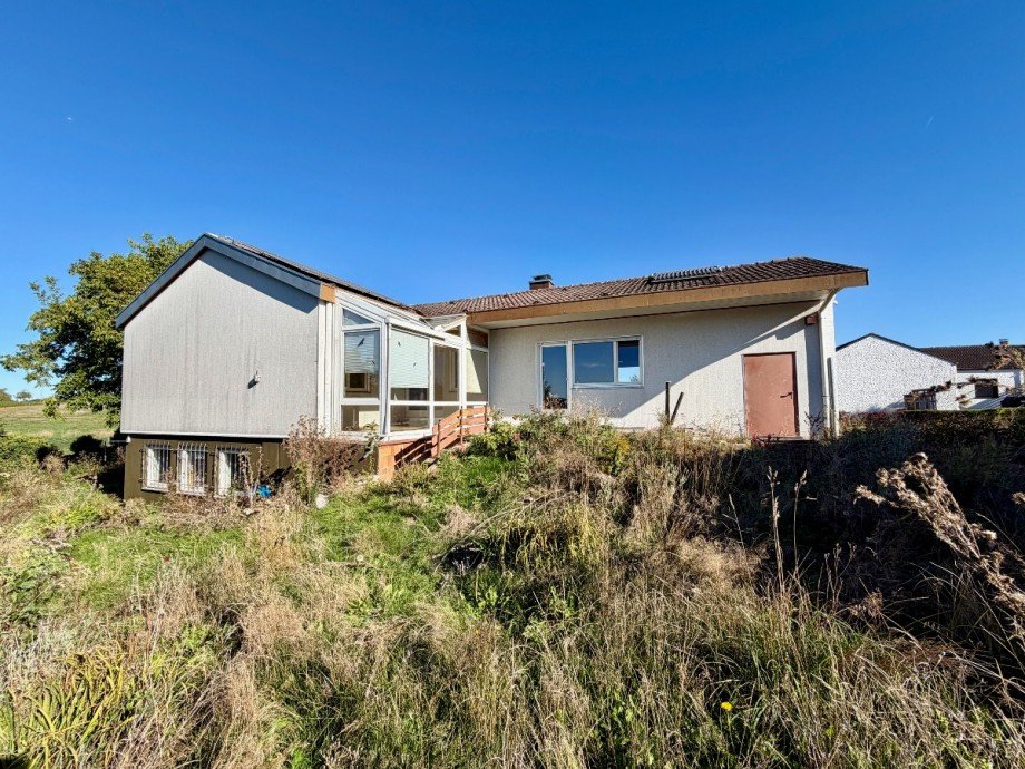 Gartenansicht Bungalow Erbach