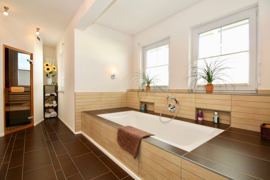 Luxus-Bad mit Sauna Einfamilienhaus Nerenstetten