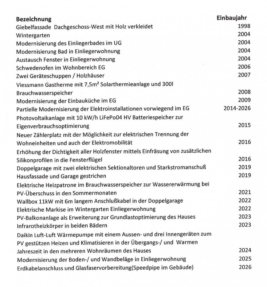 Aufstellung durch den Eigent�mer Einfamilienhaus Erbach