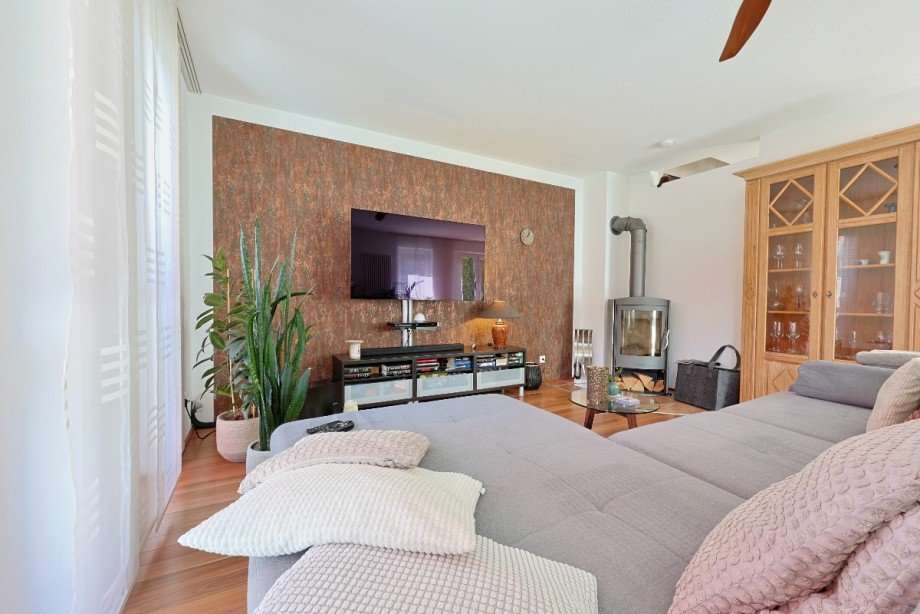 Wohnbereich mit Kaminofen Reiheneckhaus Erbach