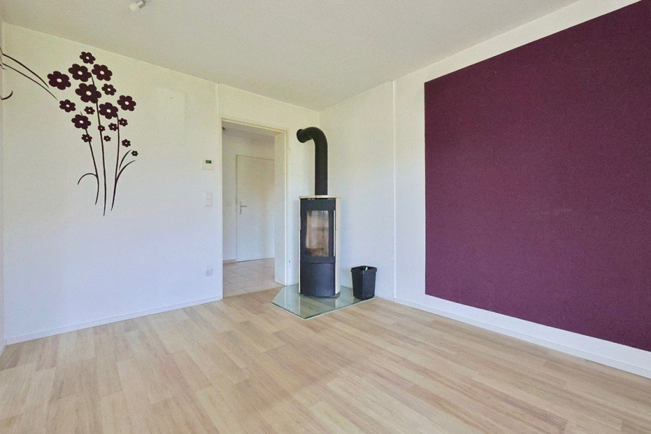 Wohnbereich mit Kaminofen Erdgeschosswohnung Oberdischingen